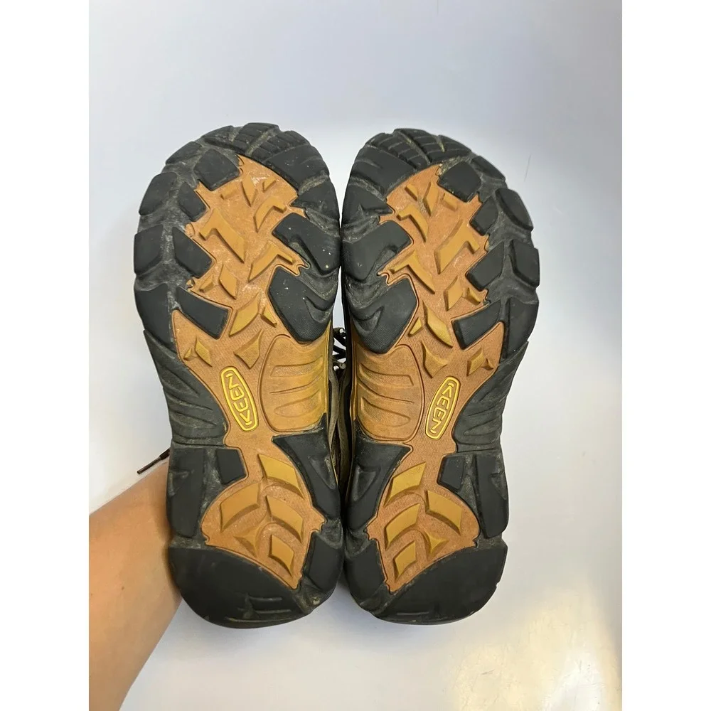 KEEN Durand Hiking Shoes Mens 11 Brown Good American Built Low Top Leather Trail